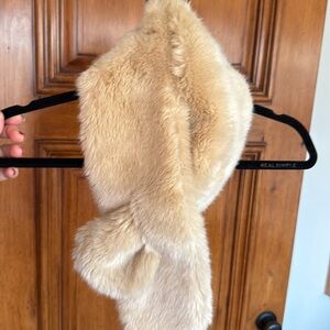Faux cream fur super soft scarf. By BCBGeneration.